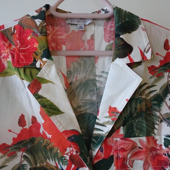 Gianni Bini Thea Camp Shirt XS S Medium M SM Small Hawaiian Tropical Bliss vacay - Picture 7 of 16